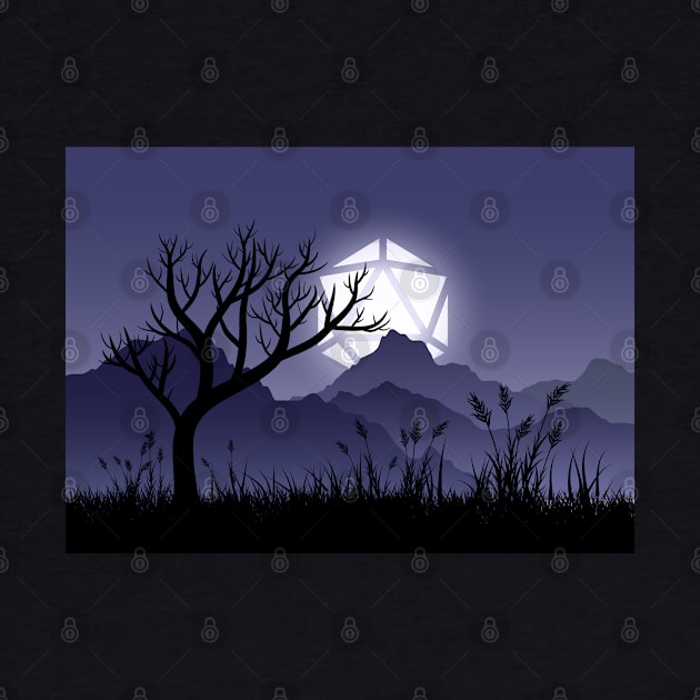 Full Moon Dead Tree Halloween Tabletop RPG Maps and Landscapes by pixeptional